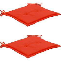 vidaXL 2-pack Chair Cushions Red (50x50cm)