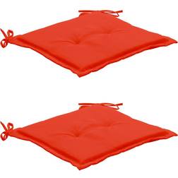 vidaXL 2-pack Stolsdyna Röd (50x50cm)