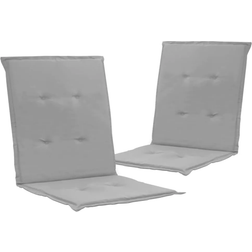 vidaXL 2-pack High Cojín de silla Gris (100x50cm)