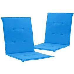 vidaXL 2-pack High Cojín de silla Azul (100x50cm)