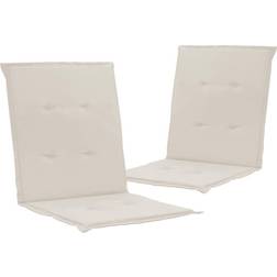 vidaXL 2-pack High Stolehynde Beige (100x50cm)