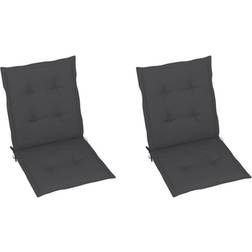 vidaXL 2-pack High Cojín de silla Negro (100x50cm)