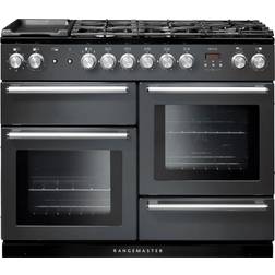 Rangemaster NEX110DFFSL/C Nexus 110cm Dual Fuel Slate Chrome, Grey