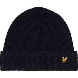 Lyle & Scott Racket Rib Beanie - True Black