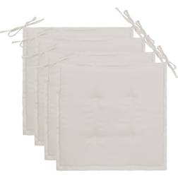 vidaXL 112792 Stolsdyna Vit (40x40cm)