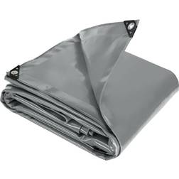 tectake Lona De Tela Impermeable Gris - 4 x 6 m