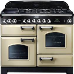 Rangemaster Classic Deluxe CDL110DFFCR/C 110cm Dual Fuel Range Beige, Chrome