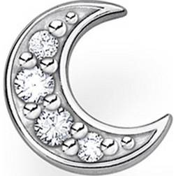 Thomas Sabo Charm Club Single Moon Pavé Ear Stud - Silver/Transparent