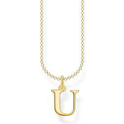 Thomas Sabo Letter U Necklace - Gold