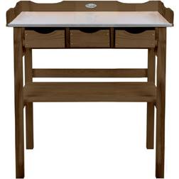 Esschert Design Table de Rempotage En Bois - 37.9 x 80.1 x 82.1 cm - Marron