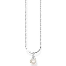 Thomas Sabo Chaîne perle bianco KE2076-082-14-L45V argenté/blanc