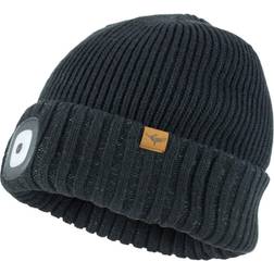 Sealskinz Cold Weather LED Roll Cuff Beanie - Black