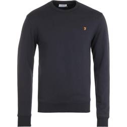 Farah Vintage Tim Organic Cotton Crew Neck Sweatshirt - True Navy