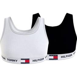Tommy Hilfiger 2pk 85 Flag BH - Hvid/Sort 0WS