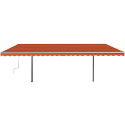 vidaXL Manual Retractable Markise with Posts 600x300cm