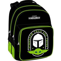 Safta The Mandalorian Double Backpack - Black/Green