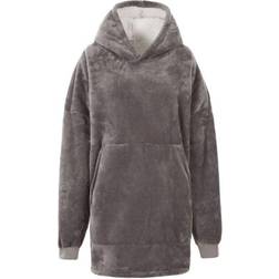 Trespass Cosiness Fleece Blanket Hoodie - Dark Grey Melange