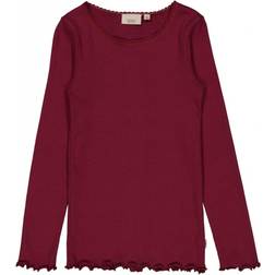 Wheat Rib T-Shirt Lace LS - Red Plum (0151e/4151e-007-2390)