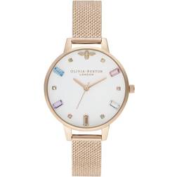 Olivia Burton Pale Rose Rainbow Bee Mesh (OB16RB15)