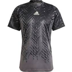 adidas Tennis Primeblue Freelift Printed T-shirt Men - Grey Five