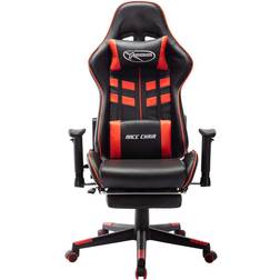 vidaXL Extendable Footrest Gaming Chair - Black/Red