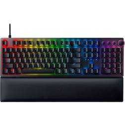 Razer Huntsman V2 Optical Gaming Keyboard With Near-zero Input Latency Doubleshot PBT Keycaps Sound Dampening Foam Clicky Purple Switch US Layout