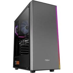 NOX Omega RGB Midi Toren ATX mATX ITX PC Behuizing Zwart