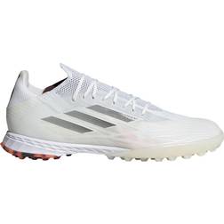 Adidas X Speedflow.1 Turf Boots - Cloud White/Iron Metallic/Solar Red