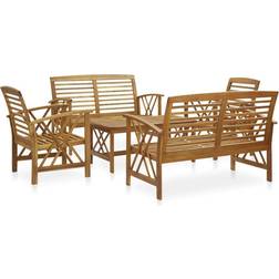vidaXL 3057985 Lounge-Set, 1 Tisch einschl. 2 Stühle & 2 Sofas