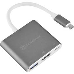 Silverstone EP08 Adaptateur Vidéo Externe USB-C 3.1 HDMI Rose