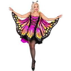 Widmann Butterfly Masquerade Costume Pink/Yellow