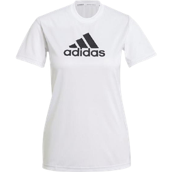 Adidas Camiseta de Training Primeblue Logo Sport - White/Black