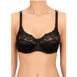 Naturana Full Cup Satin Bra - Black