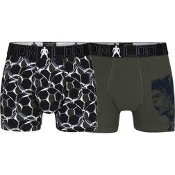 CR7 Cristiano Ronaldo Boys Line Trunk 2-pack - Black/Green