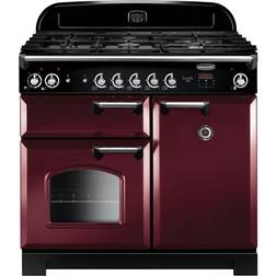 Rangemaster Classic CLA100DFFCY/C 100cm Dual Fuel Chrome, Red