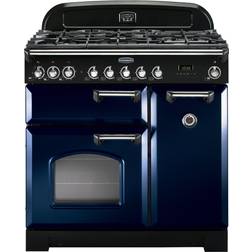 Rangemaster CDL90DFFRB/C Classic Deluxe 90cm Dual Fuel White, Blue, Green