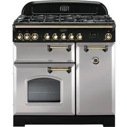 Rangemaster CDL90DFFRP/B Classic Deluxe 90cm Dual Fuel Silver