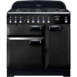 Rangemaster ELA90DFFBL/ Elan Deluxe 90cm Dual Fuel Black