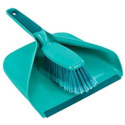 Leifheit Dustpan with Dirt Chamber and Hand Brush Set