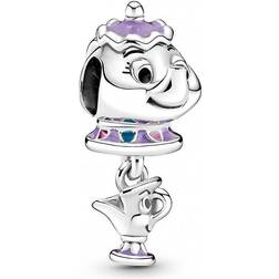 Pandora Disney Beauty And The Beast Mrs. Potts And Chip Dangle Charm - Silver/Multicolour