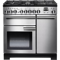 Rangemaster PDL90DFFSS/C Professional Deluxe 90cm Dual Fuel Stainless Steel, Black