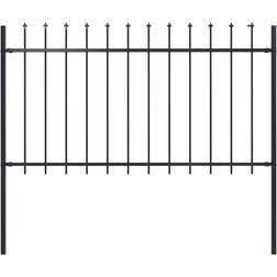 vidaXL Garden Fence with Spear Top 170x150cm