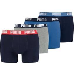 Puma Men's Basic Boxers 4-pack - Blue Combo