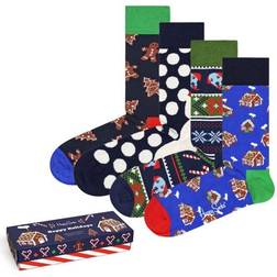 Happy Socks Gingerbread Cookies Socks Gift Set 4-pack - Multicolored