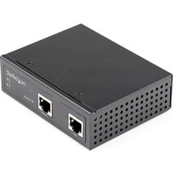 StarTech POEINJ30W Industrial Gigabit Ethernet PoE Injector 30W 8023at 48V-56VDC DIN Rail Power Over Ethernet Adapter