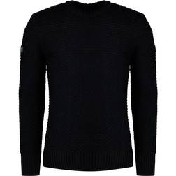 Superdry Jacob Cable Crew Jumper - Eclipse Navy