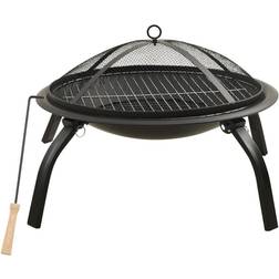 vidaXL 2-in-1 Fire Pit and BBQ with Poker