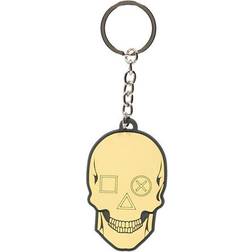 Playstation Biker Skull Rubber Keychain