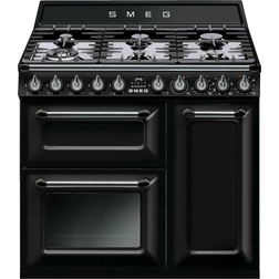Smeg TR93BL Svart, Rustfritt stål