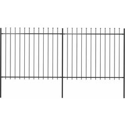 vidaXL Garden Fence with Spear Top 340x200cm